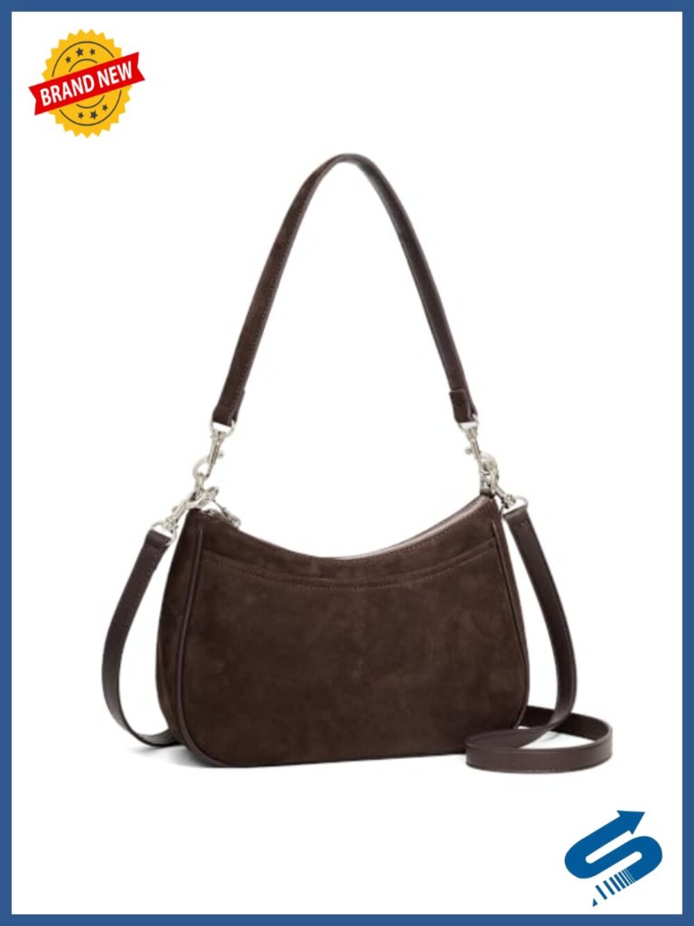 Genuine Suede Leather Crossbody Bag Anti Theft Shoulder Purse